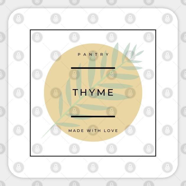 Thyme Pantry Label Sticker by MKG Design